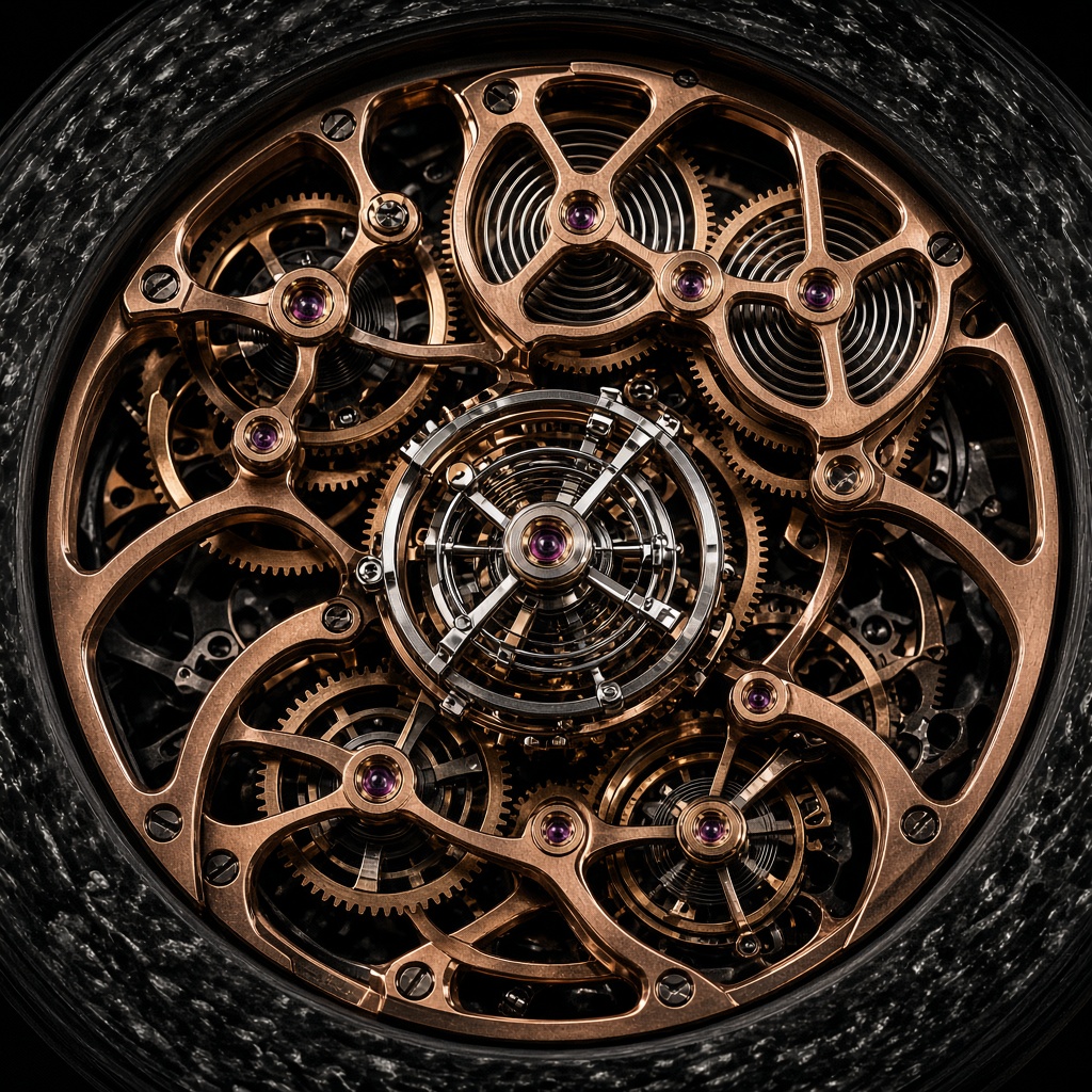 Biaxial Bronze Skeleton Dial